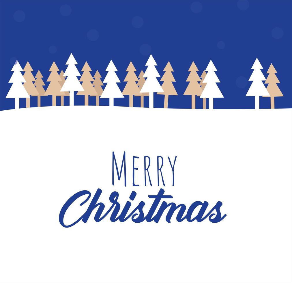 snowscape in christmas template vector