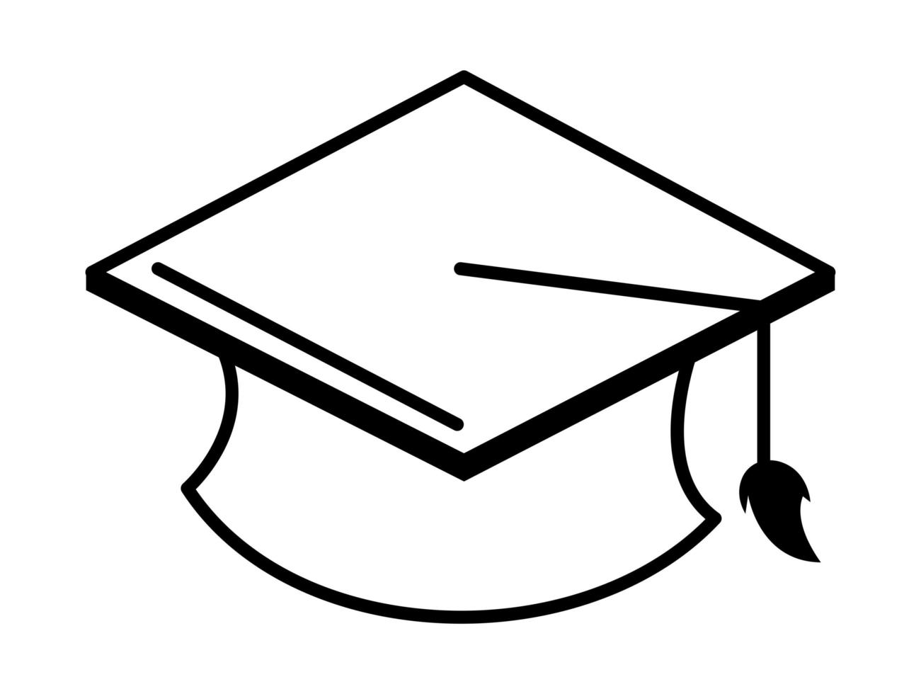 graduation hat accessory vector