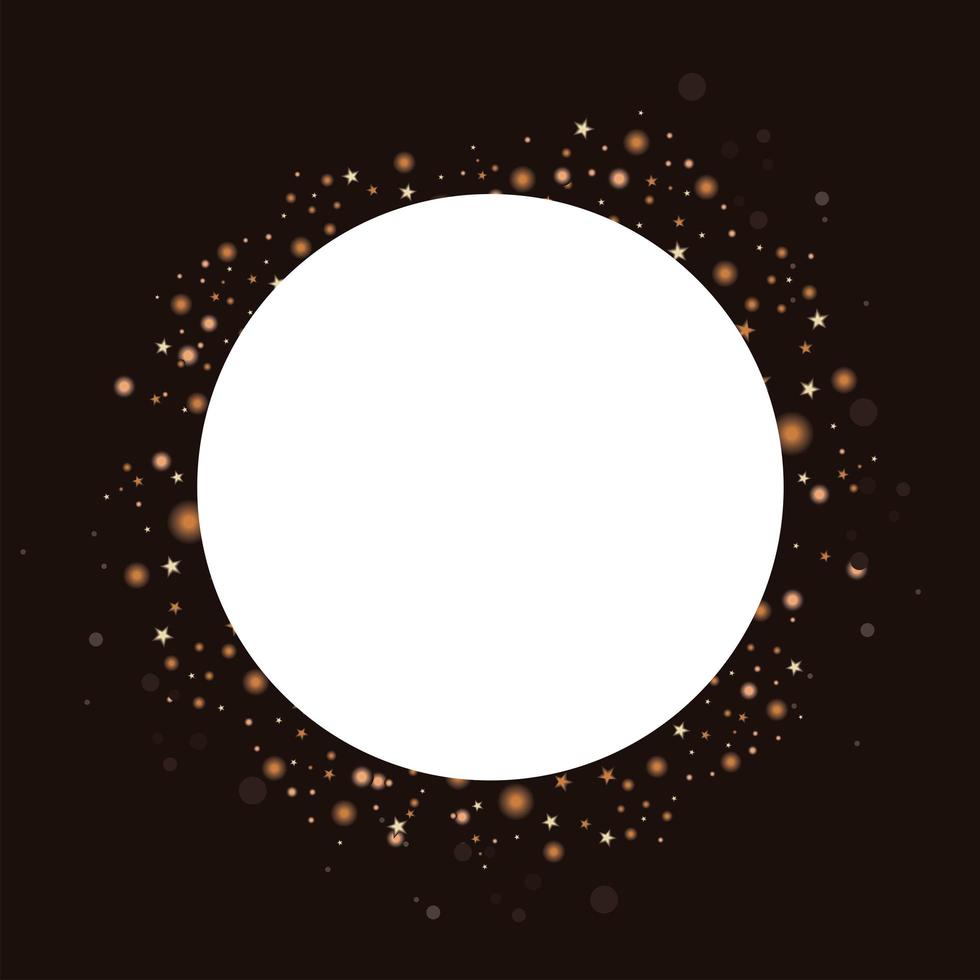 circular frame shimmer style vector