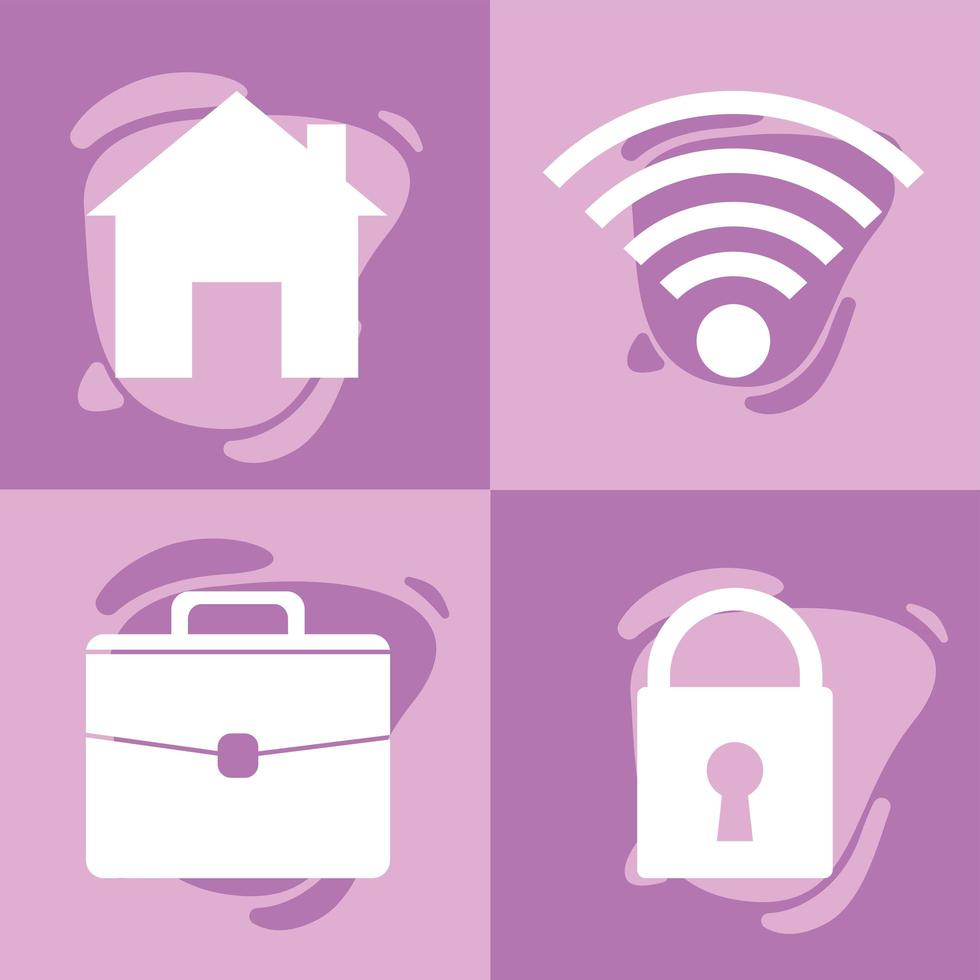 technology four apps vector