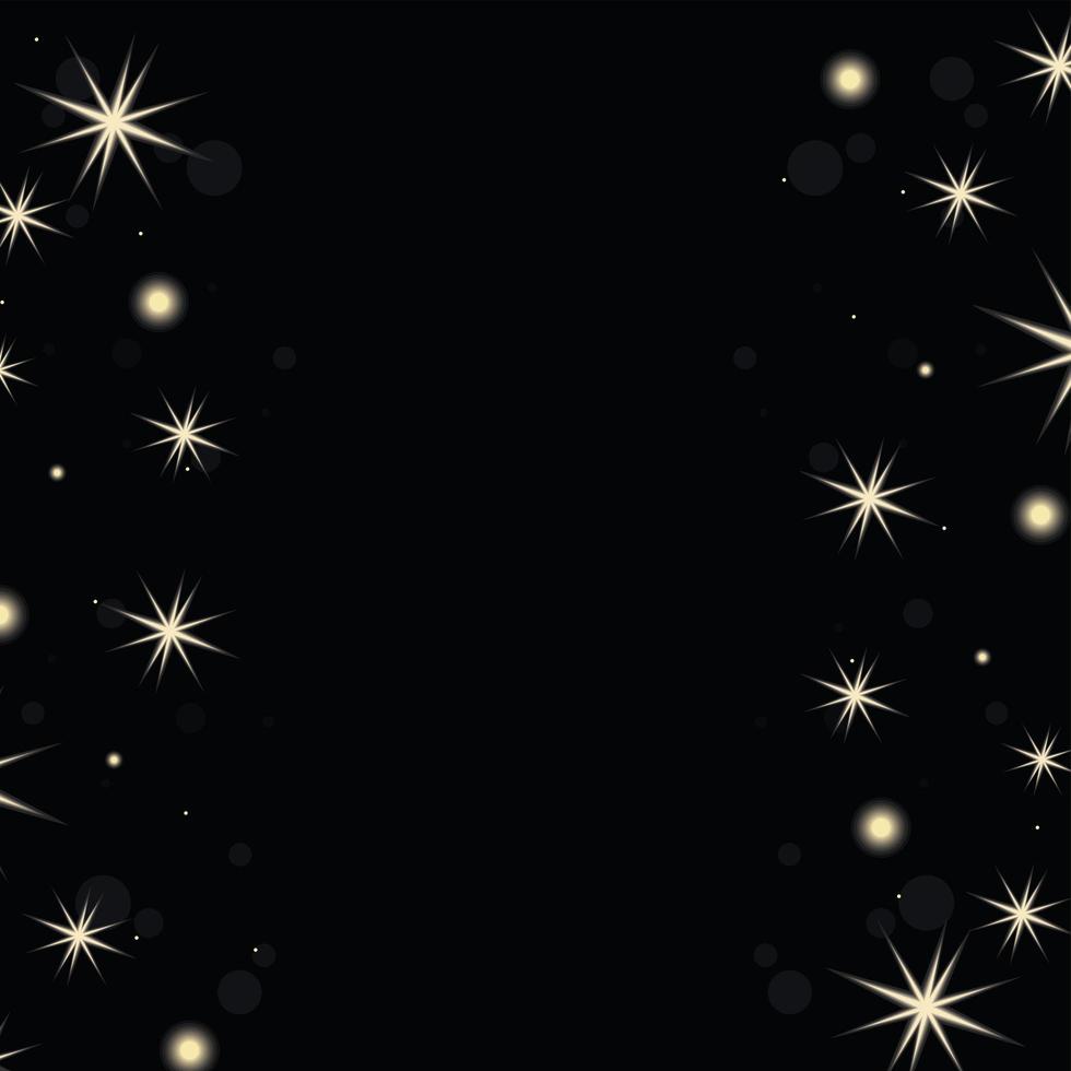 stars shimmer style frame vector