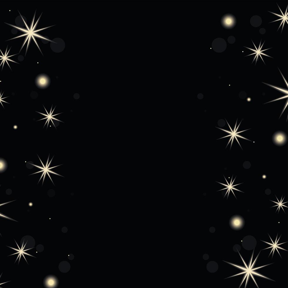 stars shimmer style frame vector