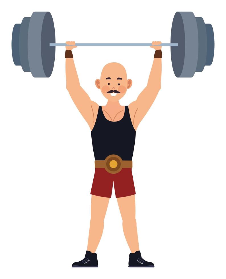 strongman lifting weight vector