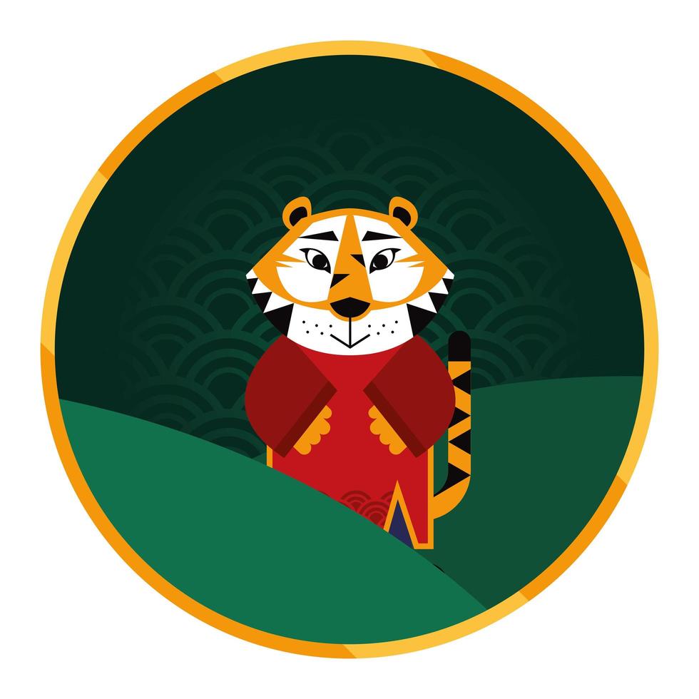 chinese new year tiger vector