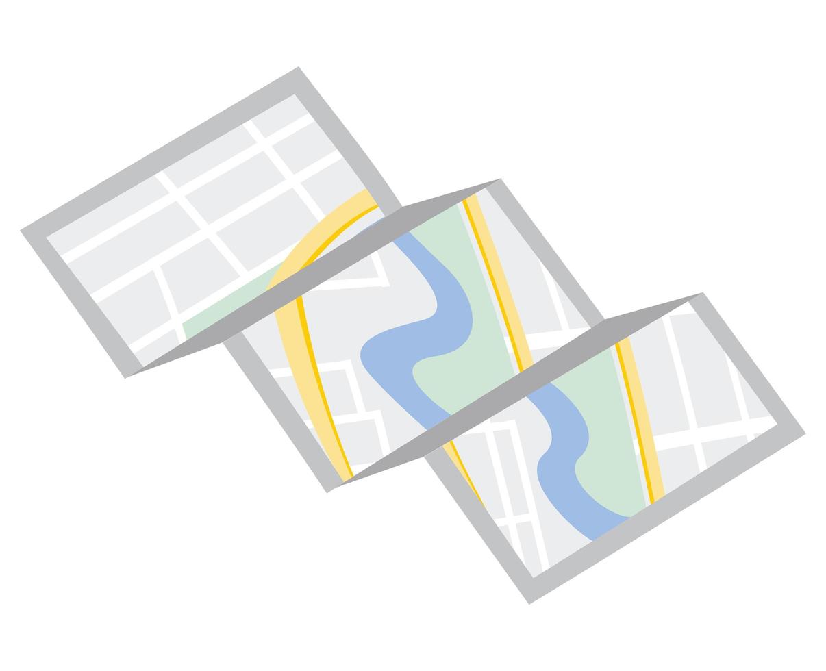 paper guide map vector