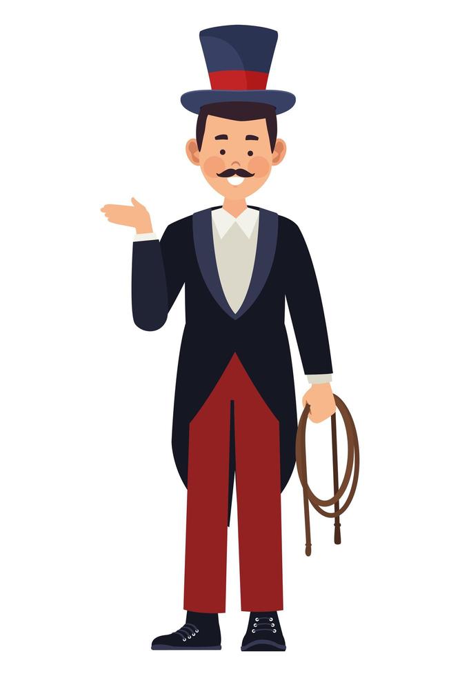 tamer with whip vector