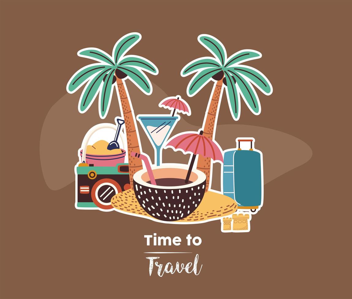 time to travel poster vector