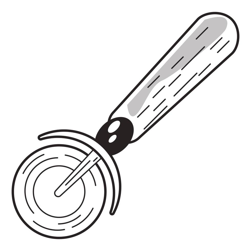 pizza cutter tool vector