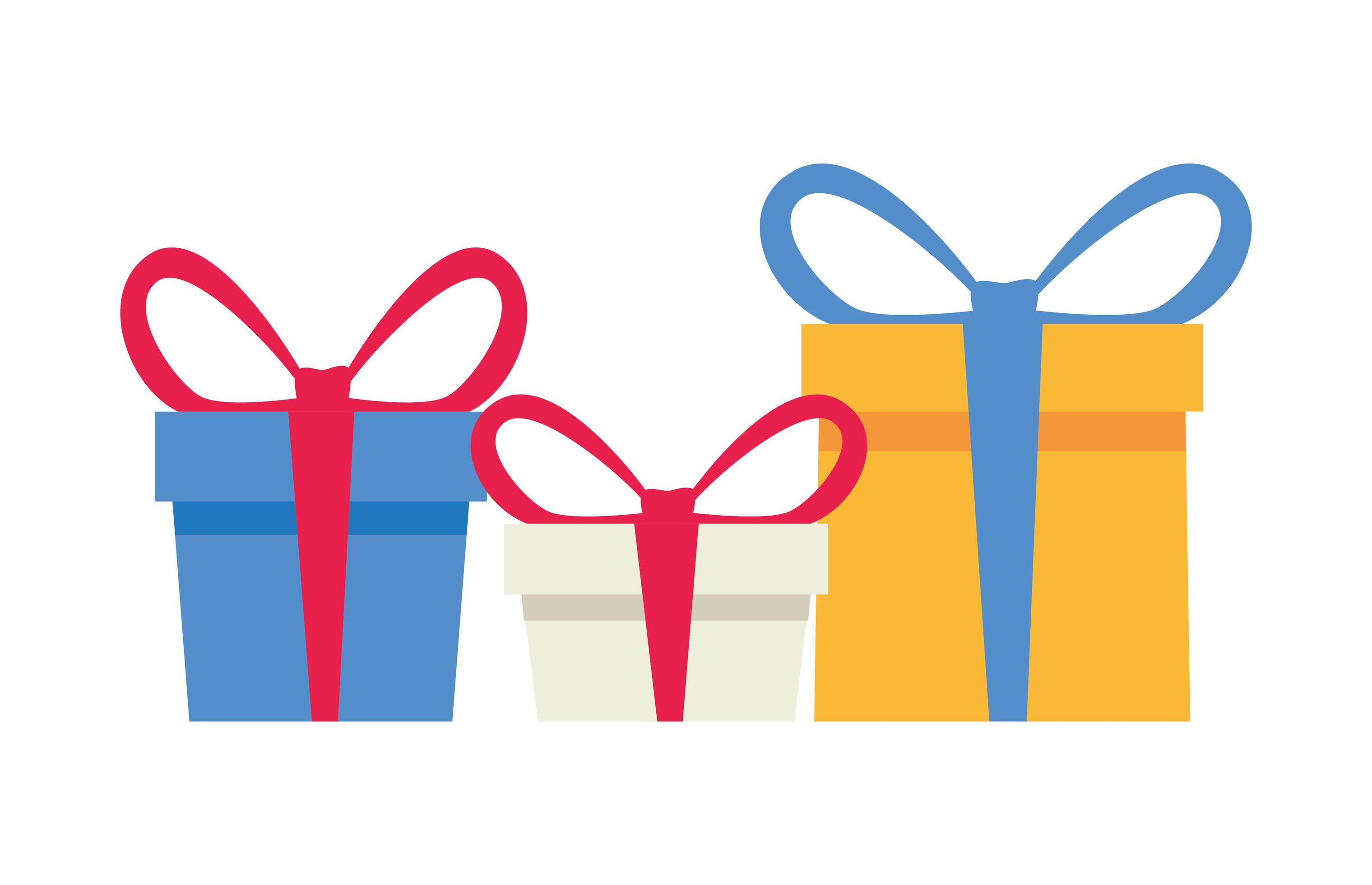 three gifts boxes 5407457 Vector Art at Vecteezy