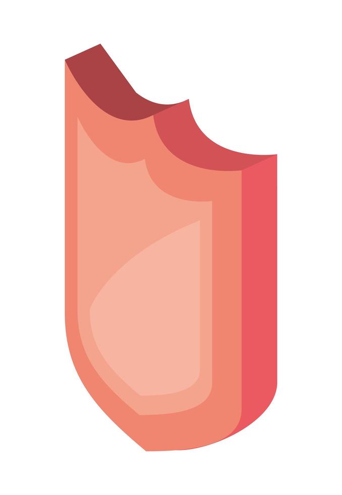 red shield isometric vector