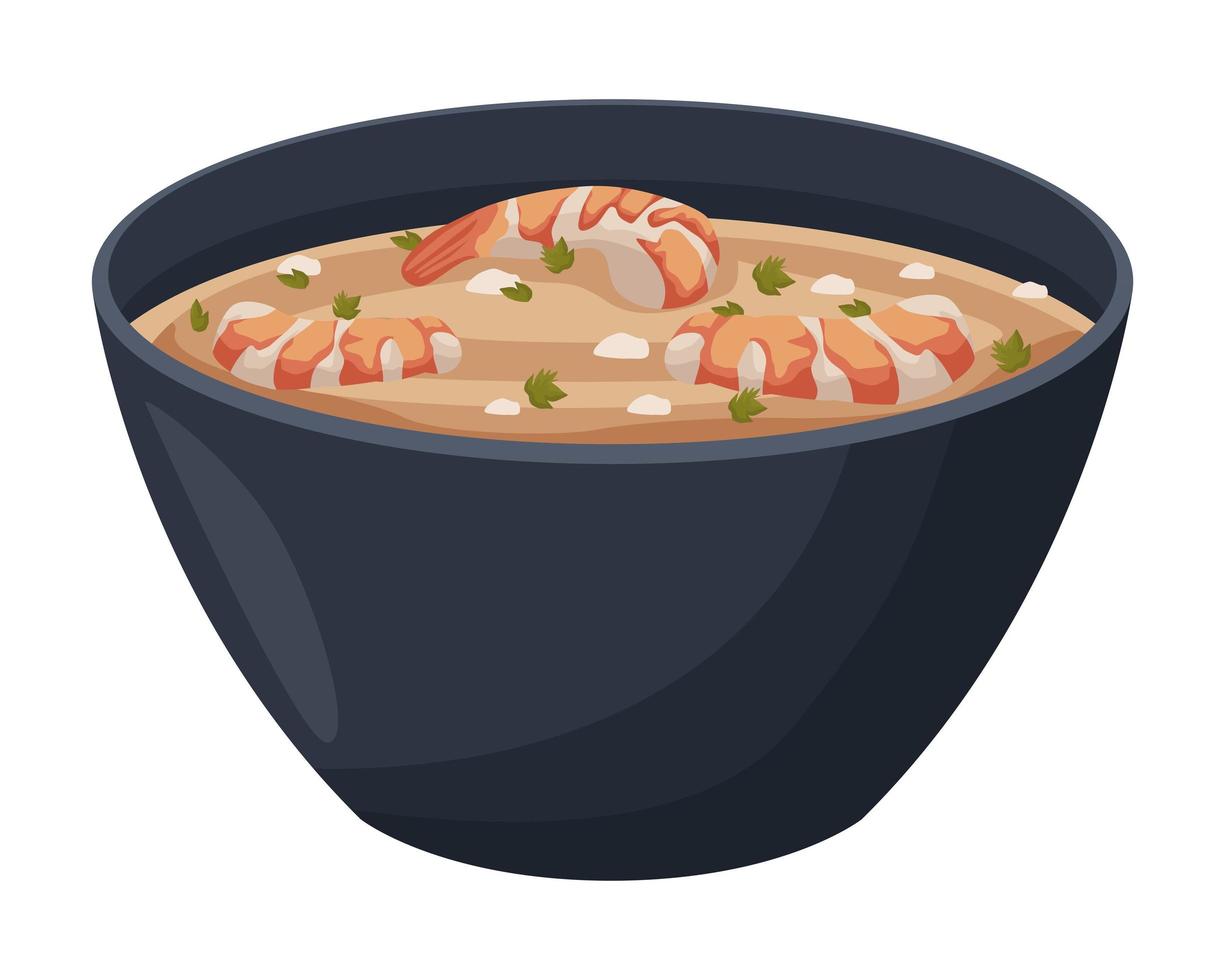 tofu chinese soup vector