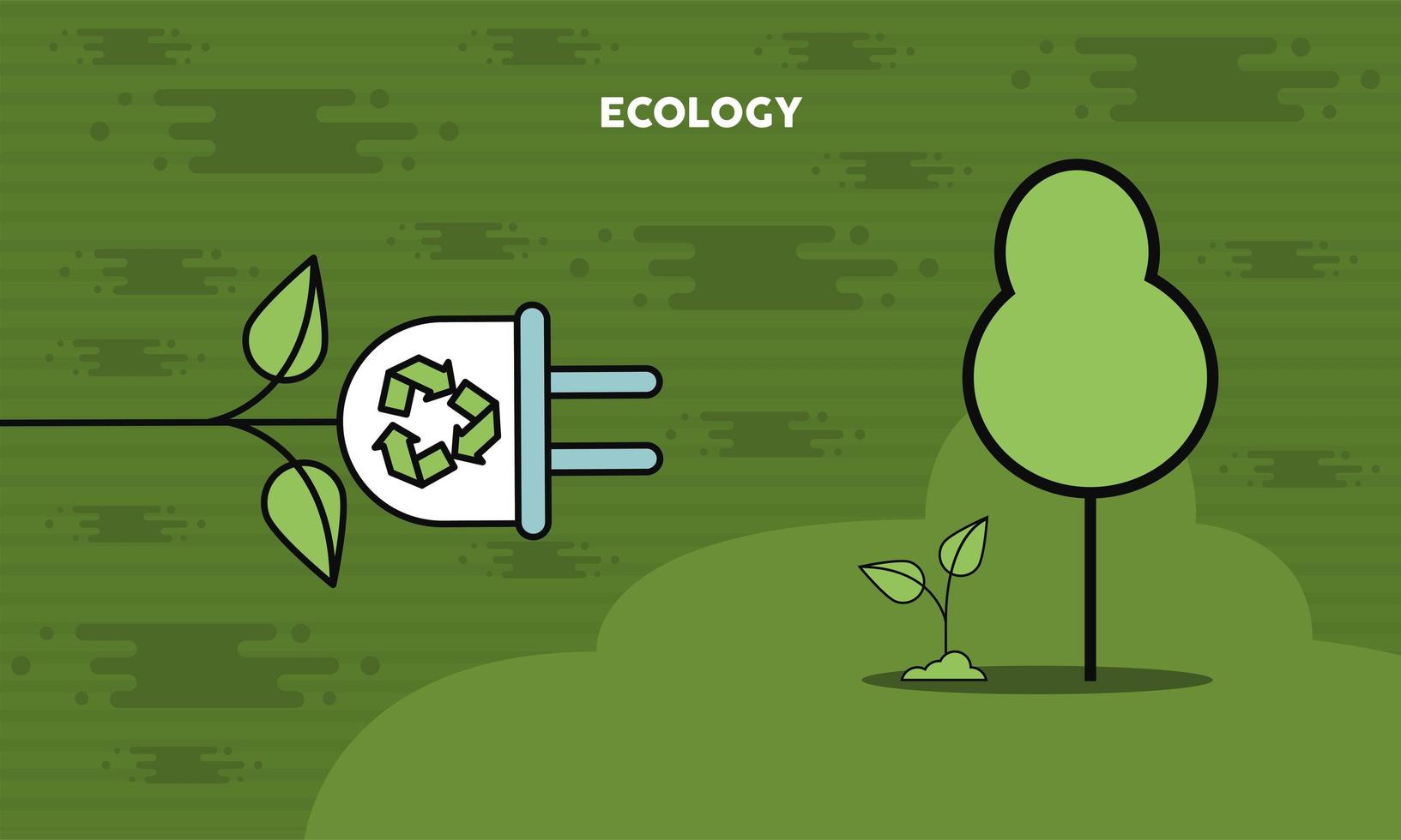ecology nature postcard vector