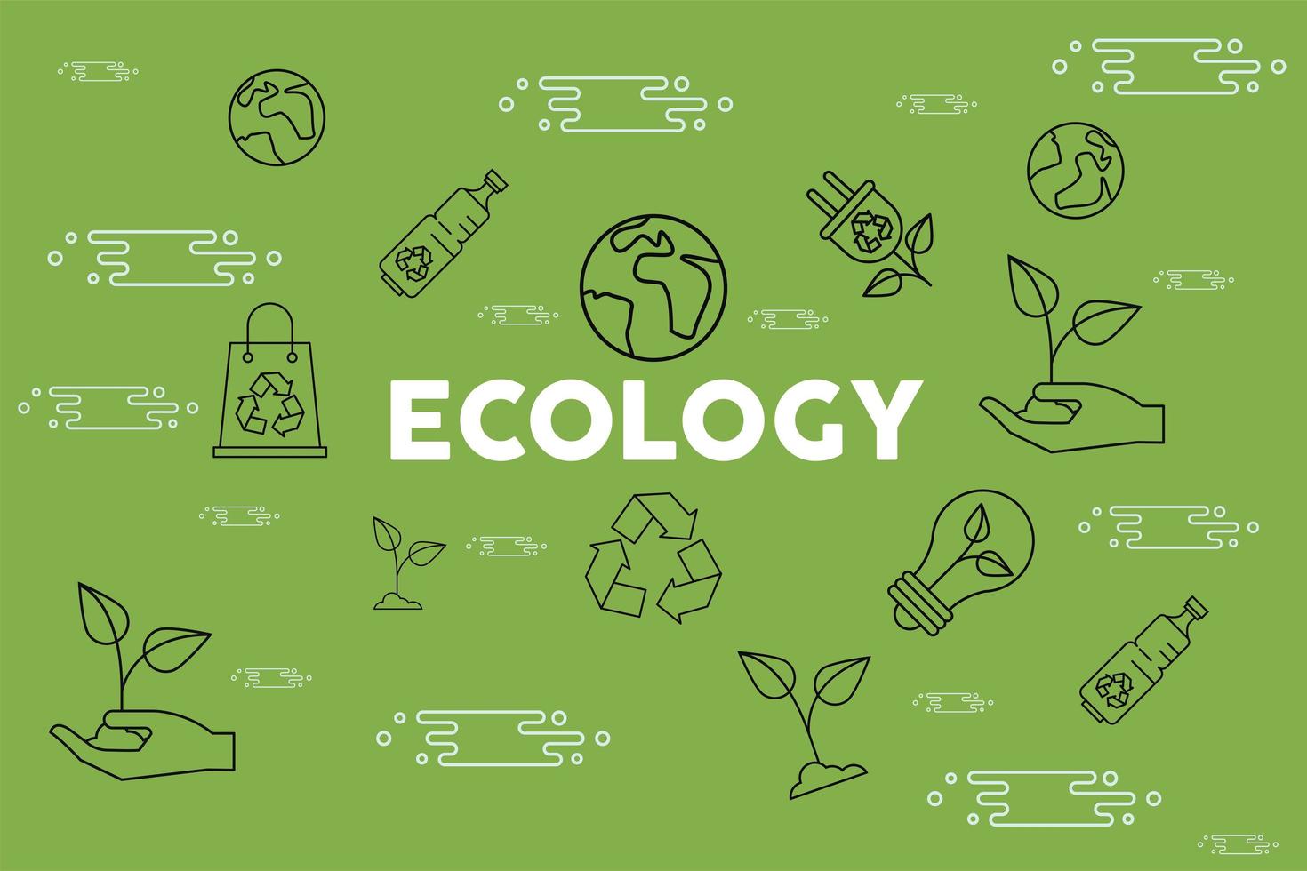 ecology nature poster vector