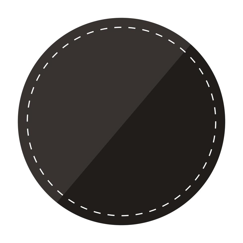 brown circle seal vector