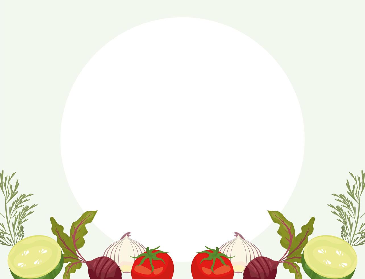 healthy and fresh vegetables vector