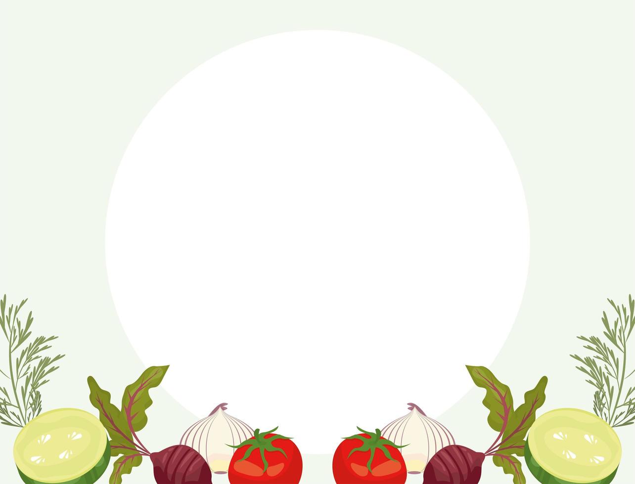 healthy and fresh vegetables vector