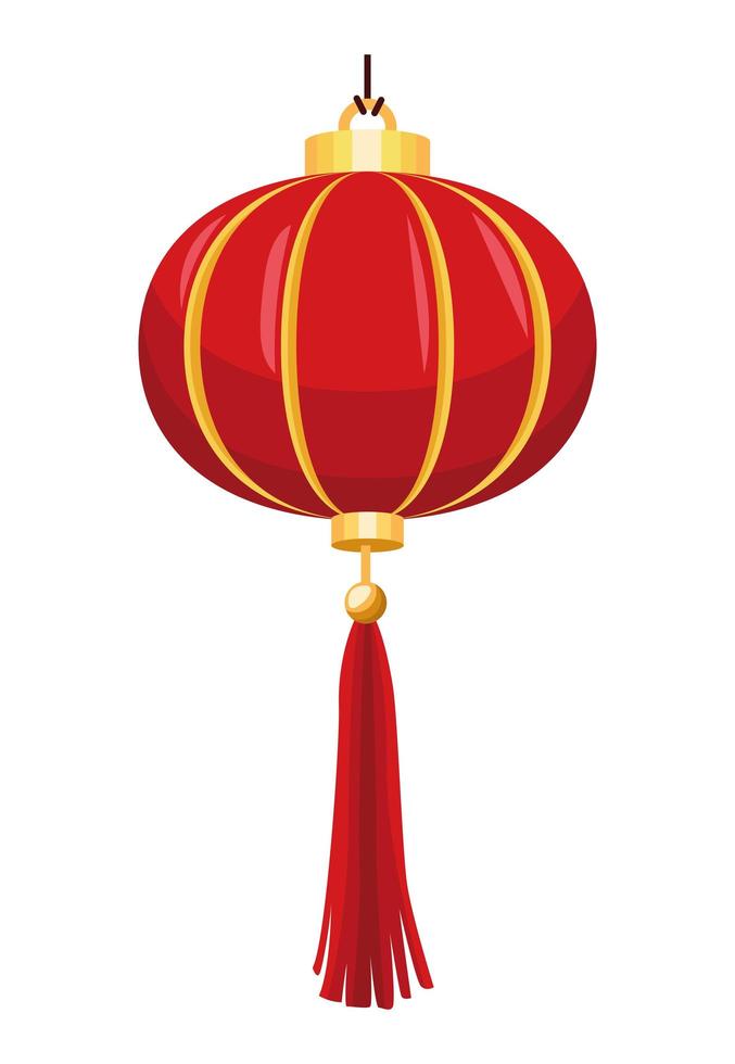 red chinese lamp hanging vector