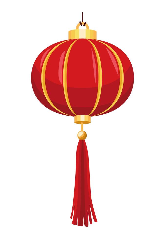 red chinese lamp hanging vector