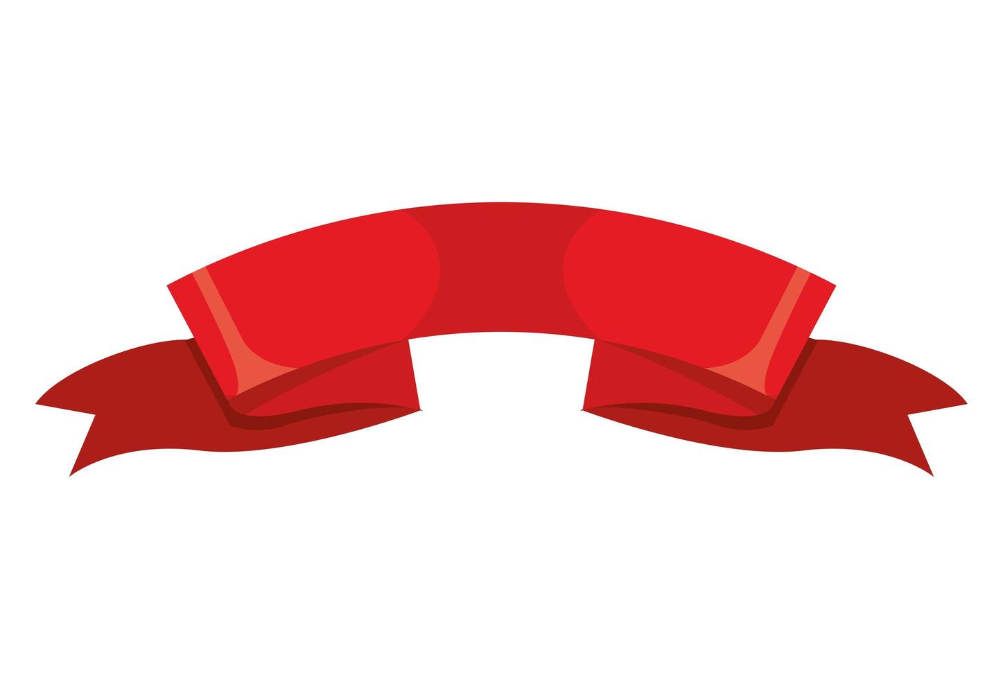 red ribbon frame vector