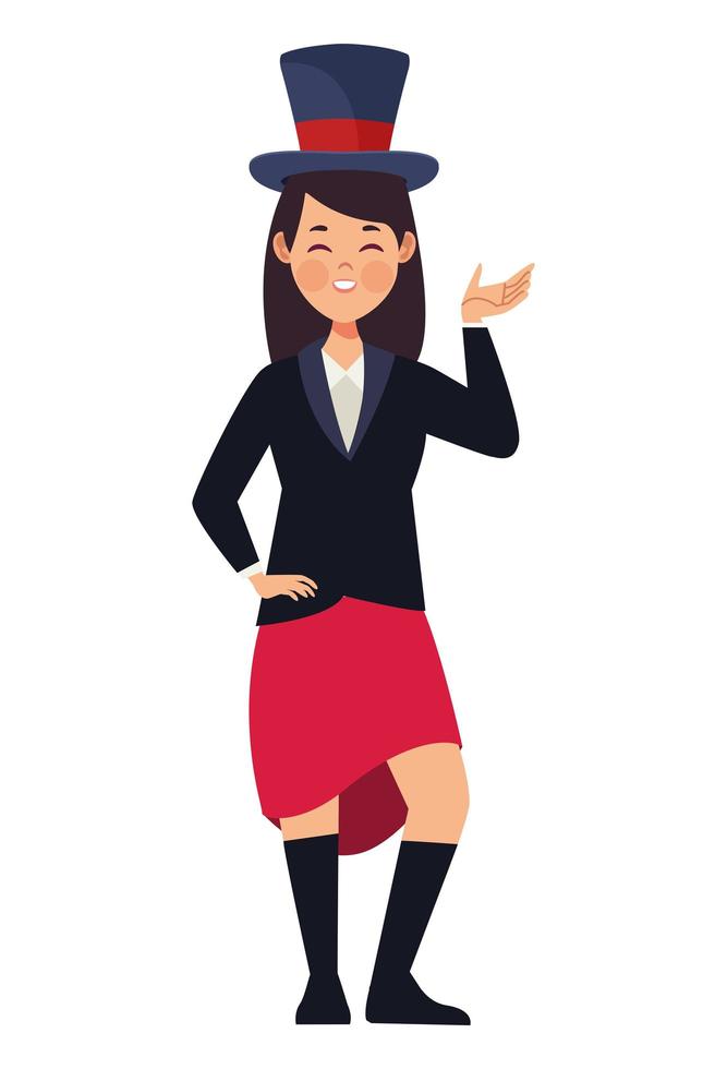 female magician character vector