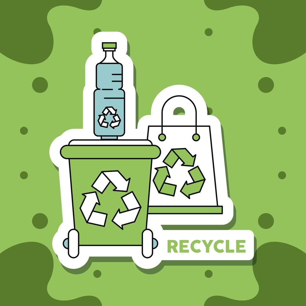 reciclar cartel de ecología vector