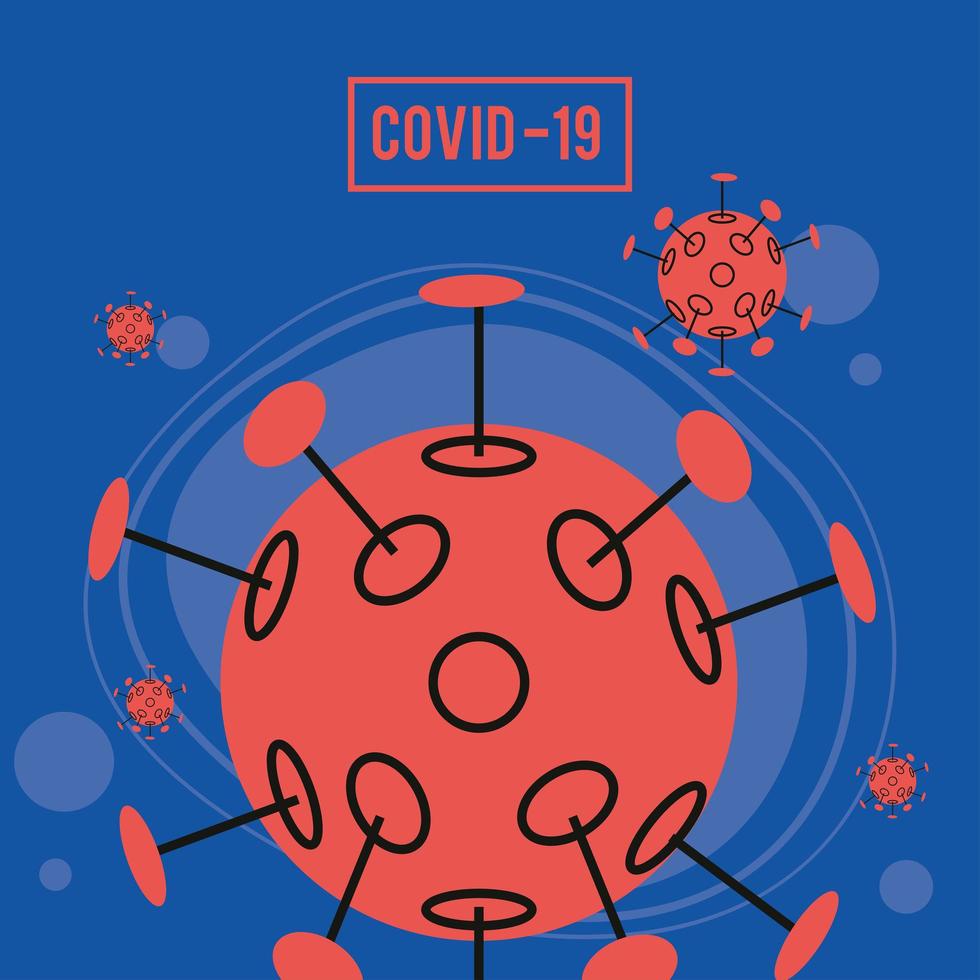 covid19 pademic particle vector