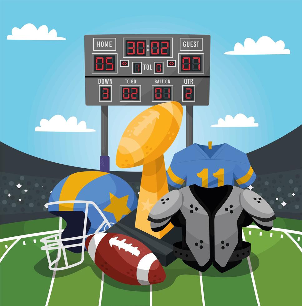 american football sport poster vector