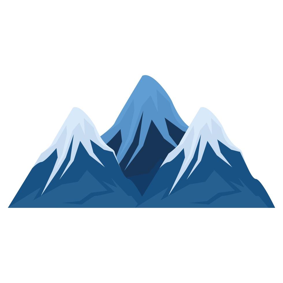 mountain with snow vector