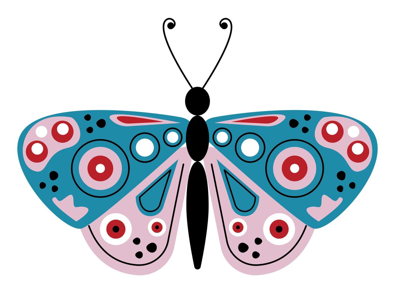 cute lilac butterfly vector