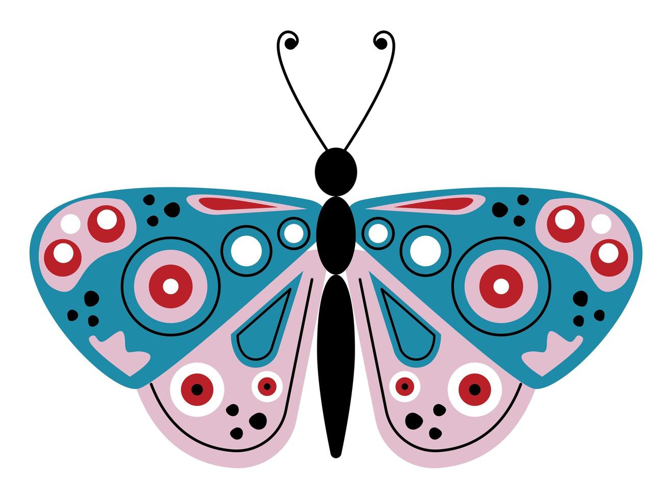 cute lilac butterfly vector