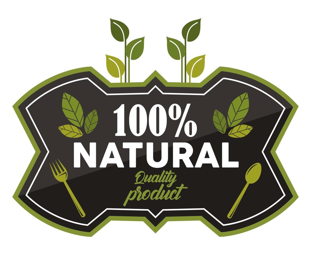 Producto 100 por ciento natural vector