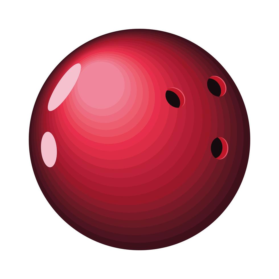 red bowling ball vector