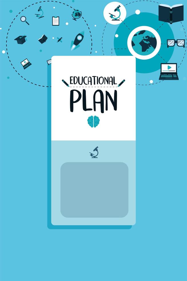 concepto de plan educativo vector