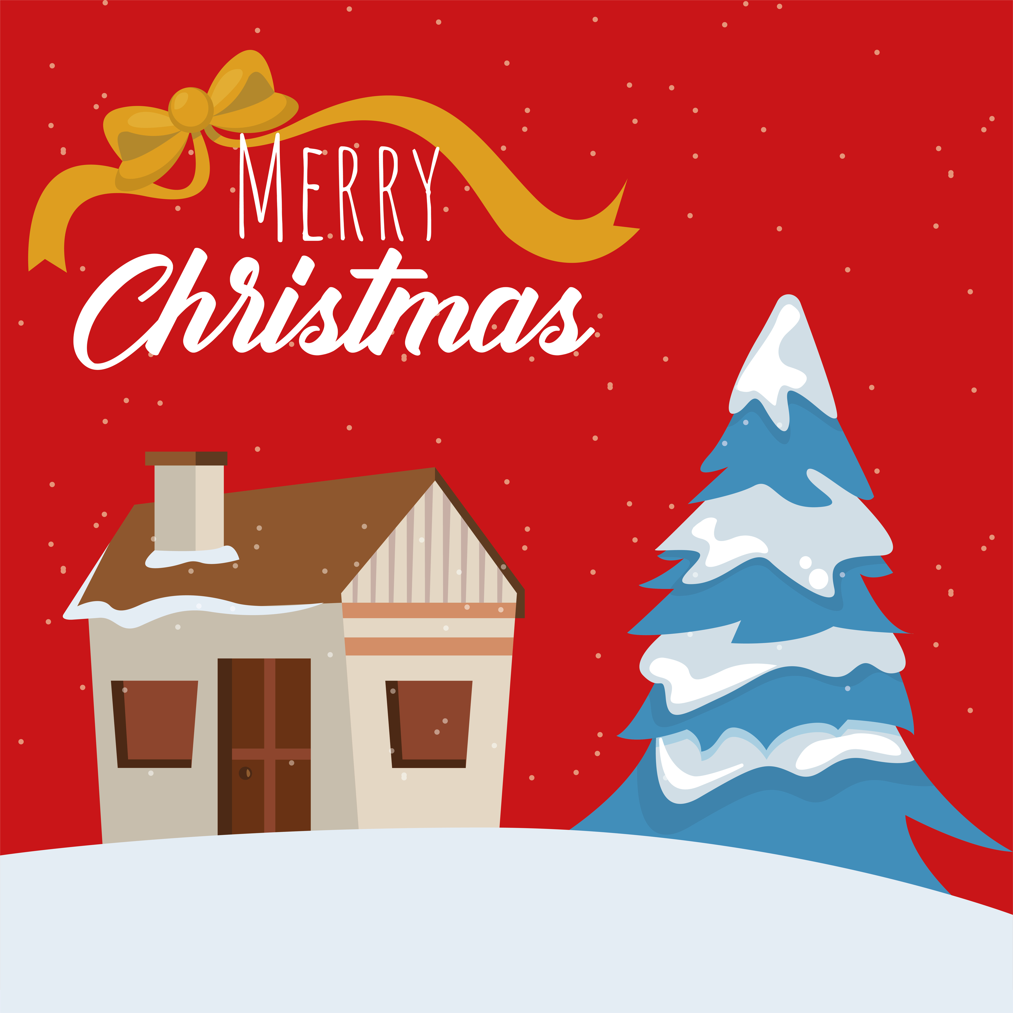 merry christmas card snowscape 5407930 Vector Art at Vecteezy