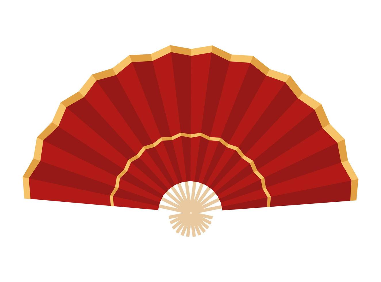 chinese hand fan vector