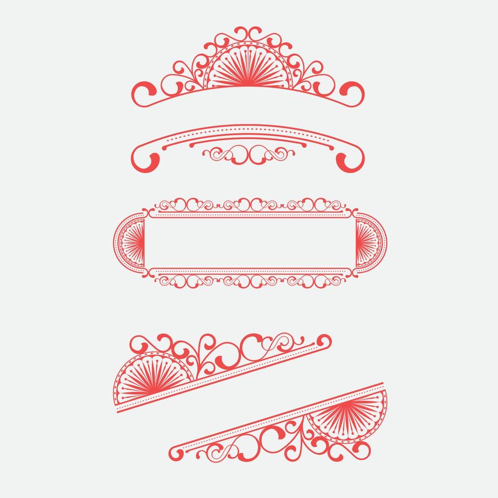 vintage design ornament elements as labels or logos as well as certificate and document frames vector