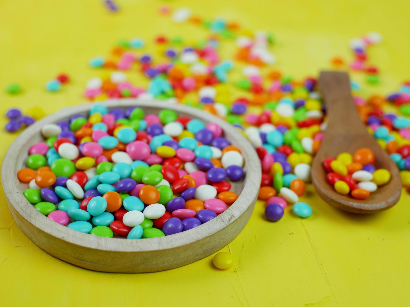 Colorful sweet candy. rainbow candy sprinkles. photo