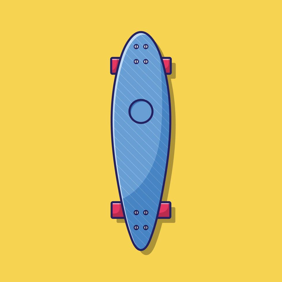 Skateboard Vector Illustration. Object. Sport Equipment. Flat Cartoon Style Suitable for Web Landing Page, Banner, Flyer, Sticker, Card, Background
