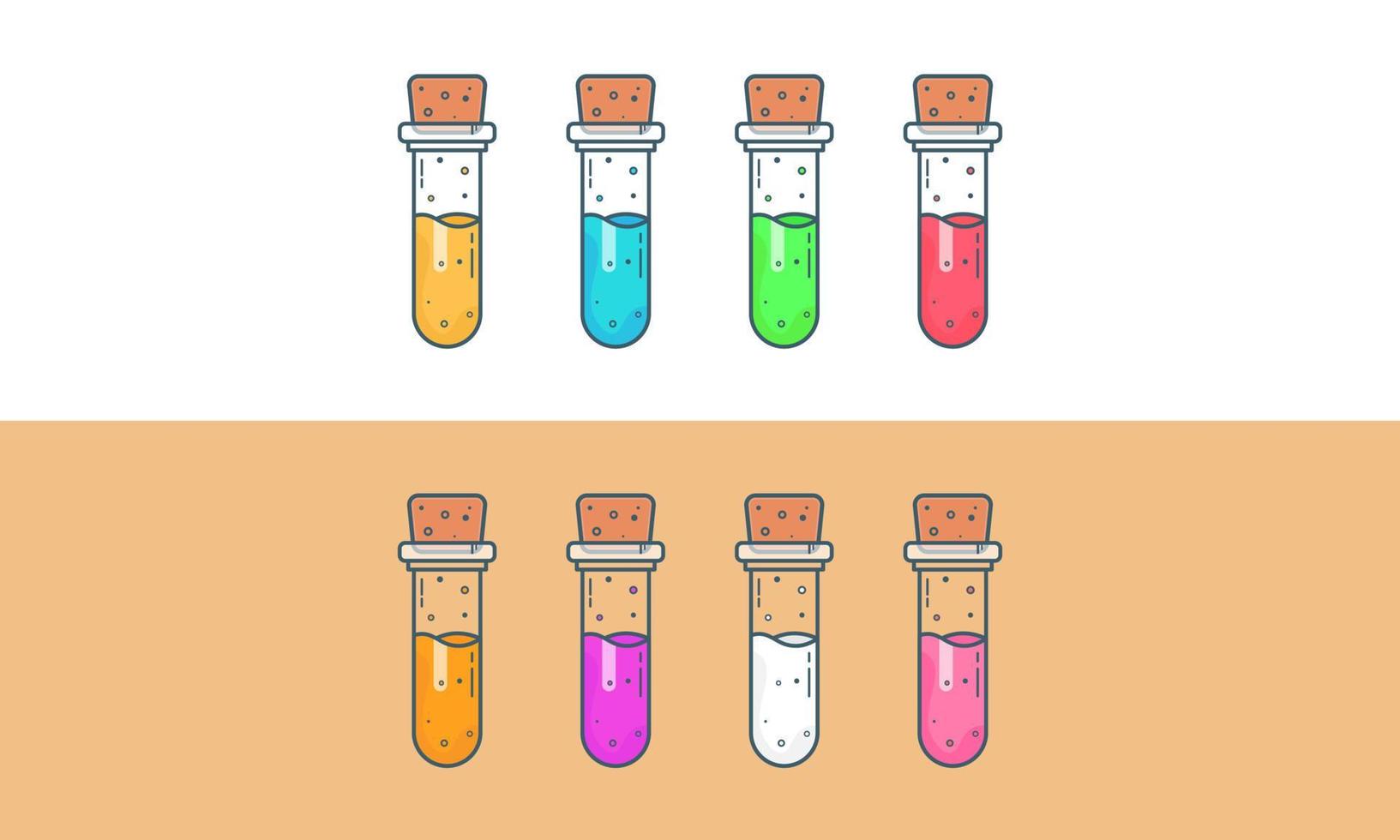 Chemical Flask Serum Vector Illustration. Laboratory. Medicine and Vaccine. Flat Cartoon Style Suitable for Icon, Web Landing Page, Banner, Flyer, Sticker, Card, Background, T-Shirt, Clip-art