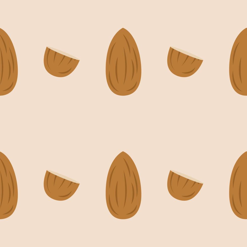 Seamless Almond Pattern Trendy Flat Style Suitable for Wallpaper, Background, Fabric, Gift Wrapping, Texture, Textile vector
