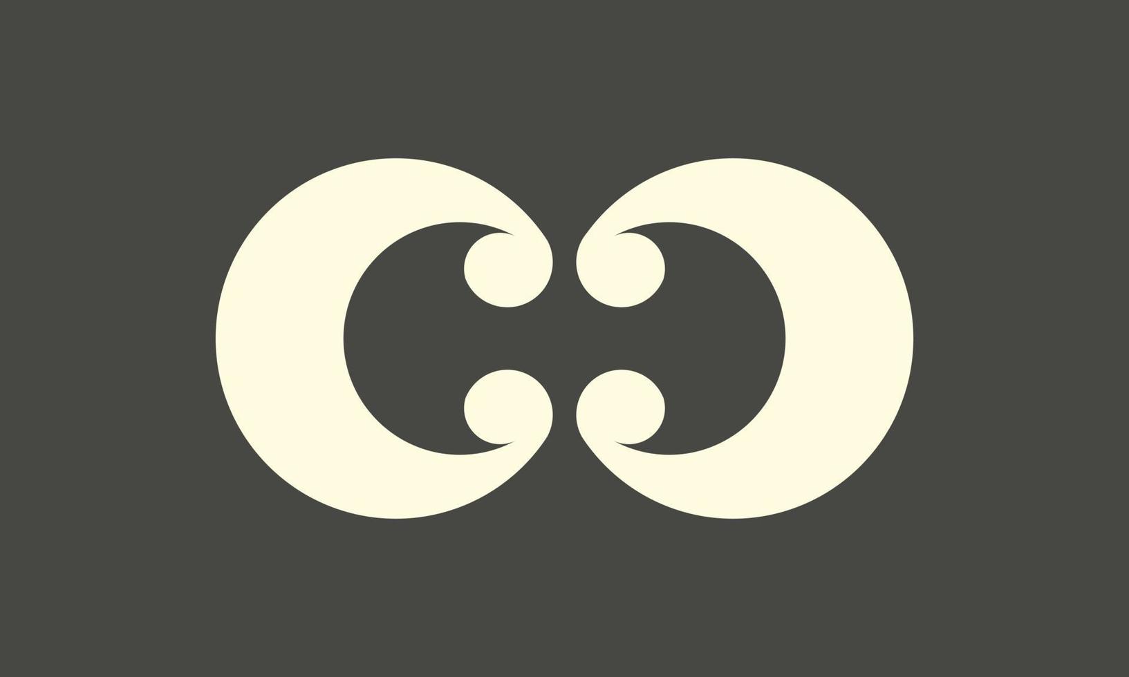 bat logo, C alphabet letter negative space, simple and modern symbol, minimalist style suitable for all business and brands vector