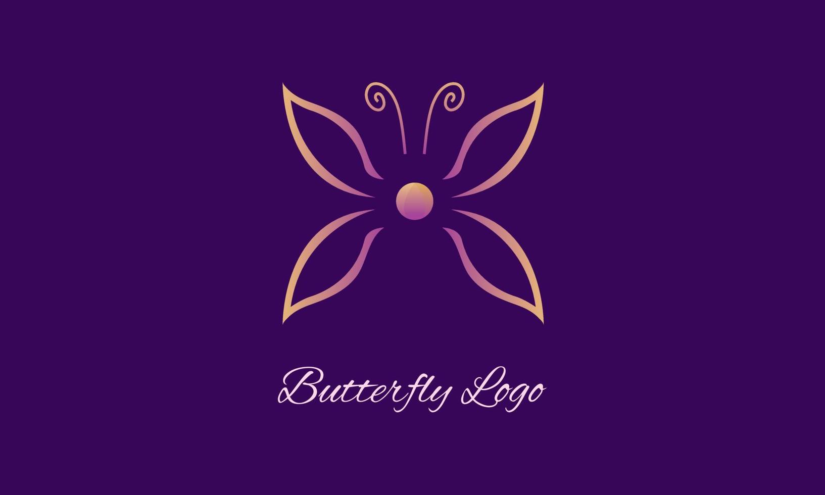 butterfly logo, simple and modern concept suitable for beauty, cosmetic, salon, women business and brands, minimalist linear style vector