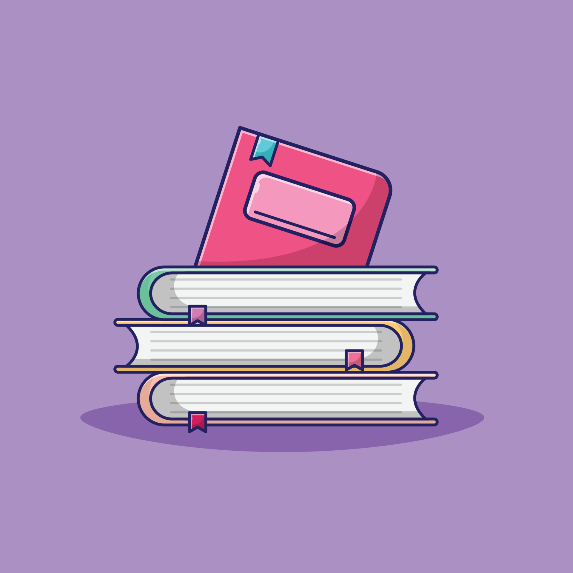 Pile of Books Vector Illustration. Back to School. Education. Flat Cartoon  Style Suitable for Web Landing Page, Banner, Flyer, Sticker, Card,  Background, T-Shirt, Clip-art 5411990 Vector Art at Vecteezy