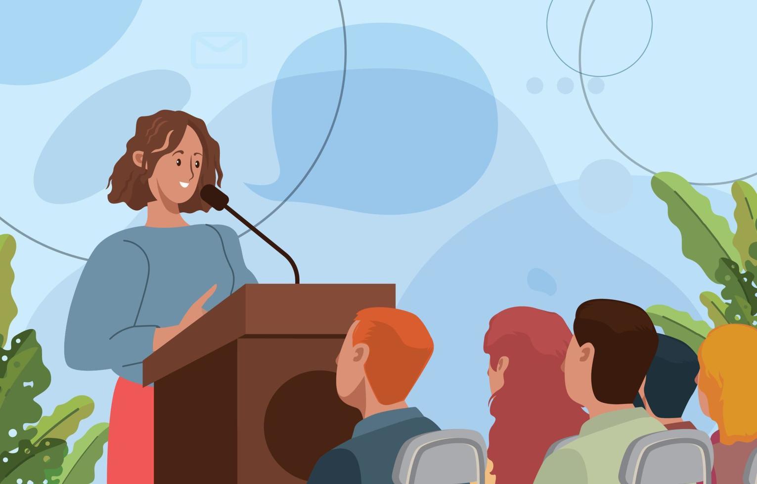 Public Speaker Concept vector