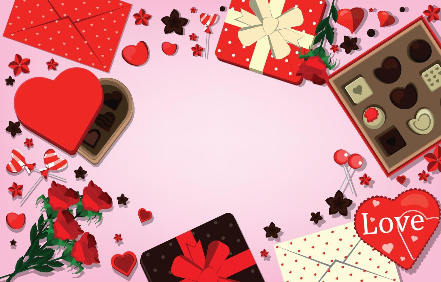 Valentine's Day background Concept vector