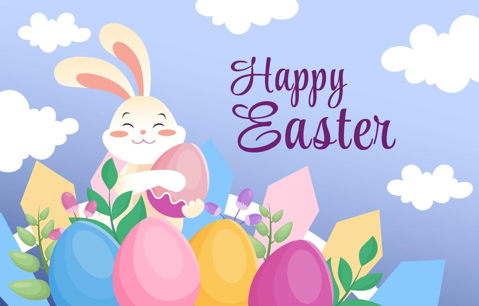 Happy Easter Day Background vector