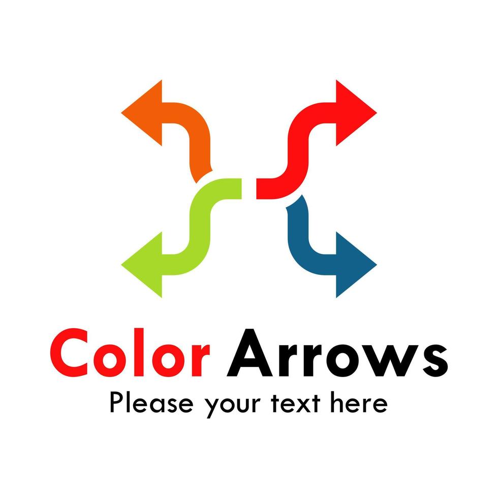 Color Arrows logo template illustration vector