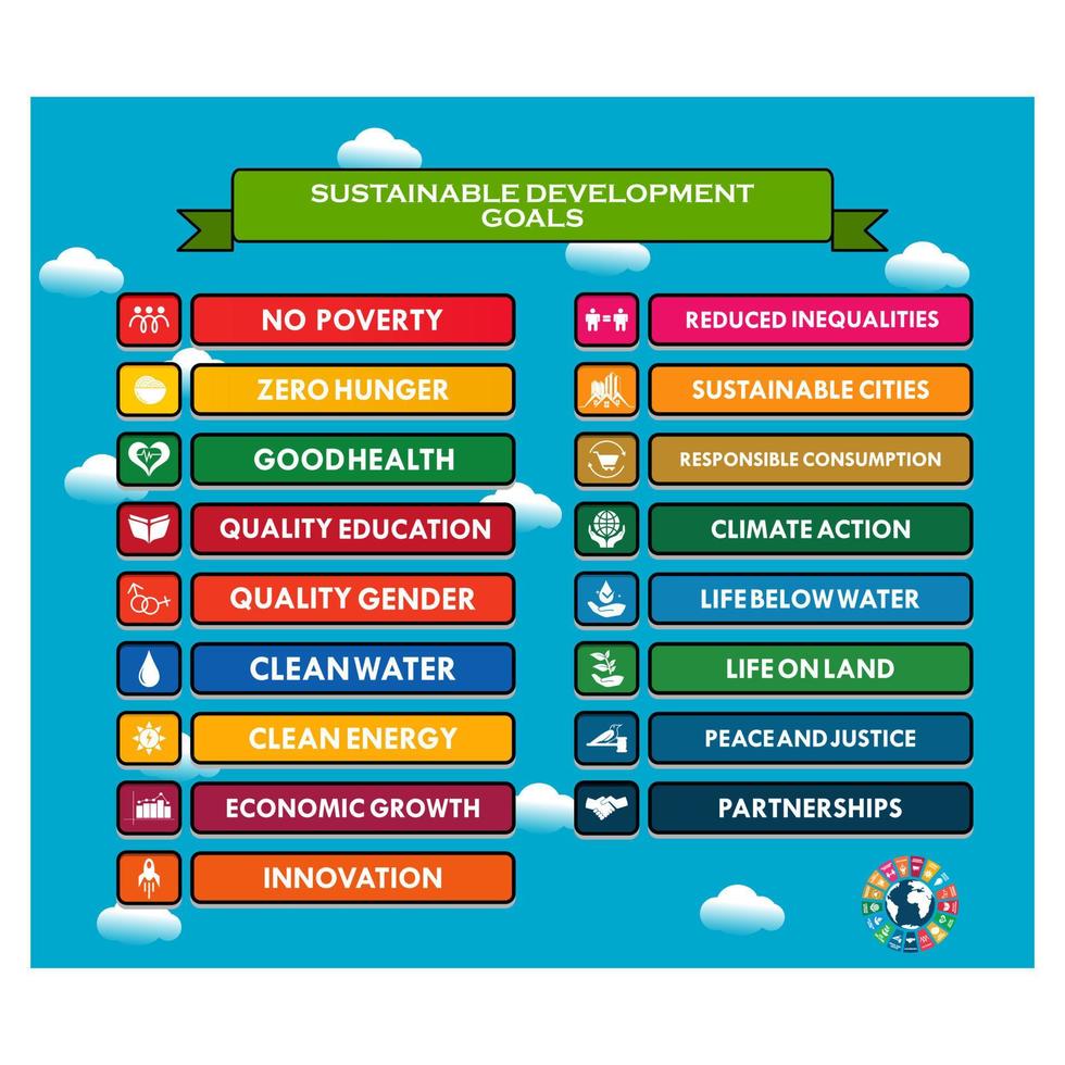 sustainable development goals logo template illustration vector