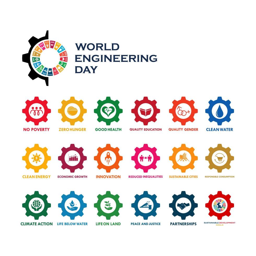 ilustración de plantilla de logotipo de objetivos de desarrollo sostenible vector