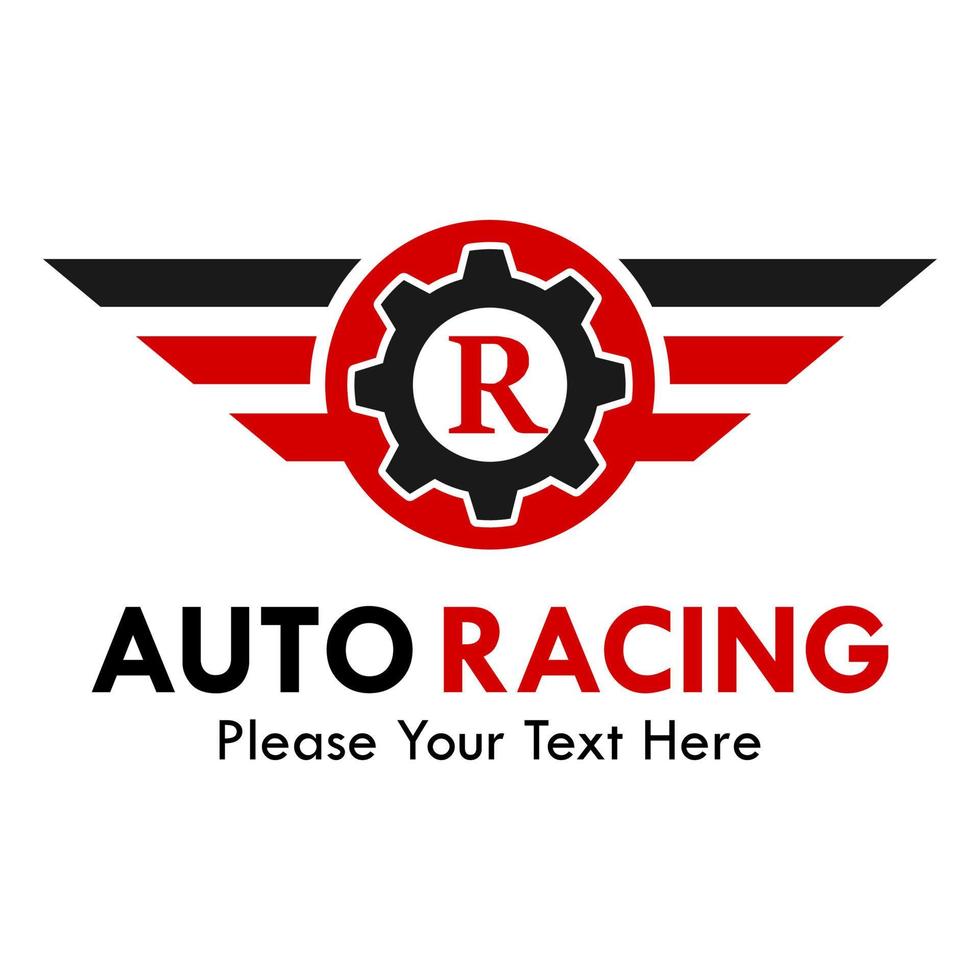 Auto racing logo template illustration vector
